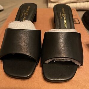Chinese Laundry, Lana black slides NWOT, have box. Size 10/41